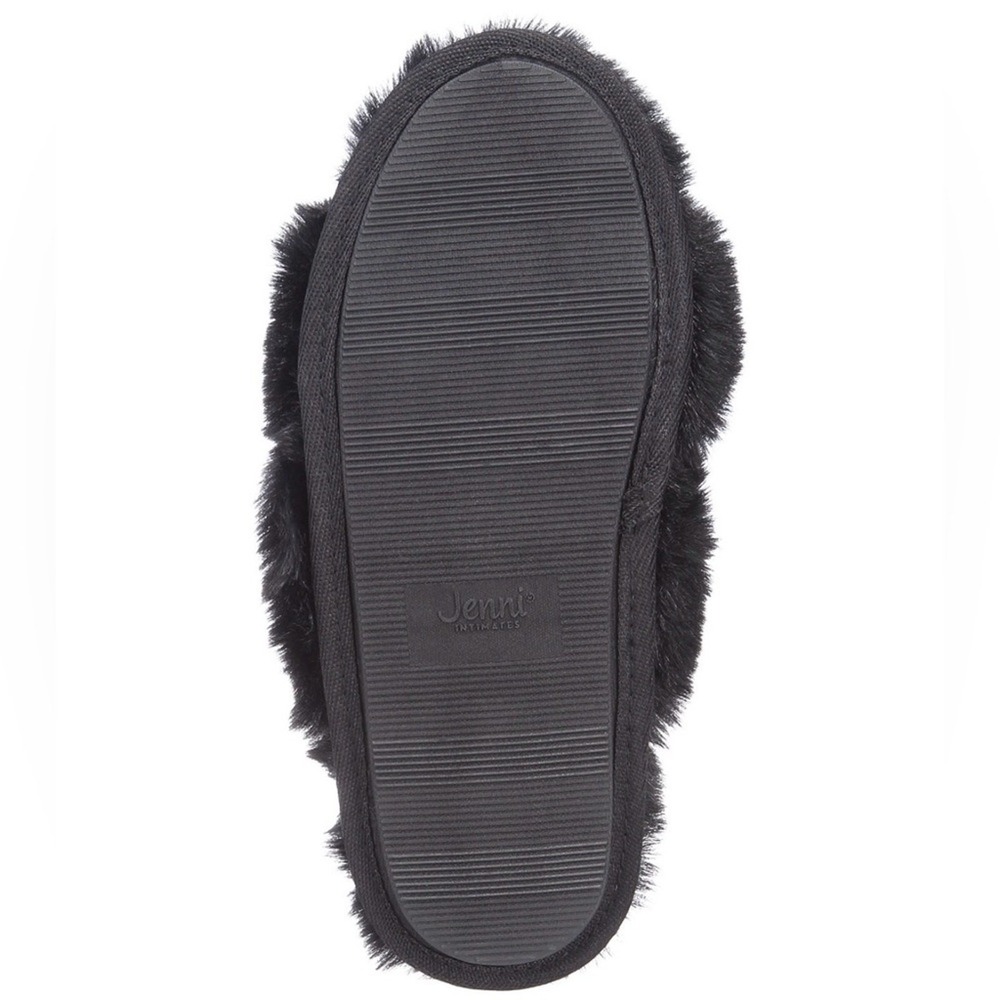 Jenni Women's Black‎ Faux Fur Slippers NWOT Size 5/6 - Picture 13 of 13